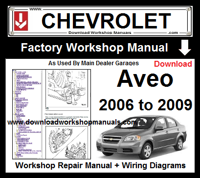 chevrolet aveo service repair workshop manual download